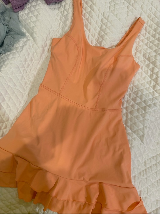 JoyLab Dresses & Skirts - Peach Ruffle Hem Athletic Dress